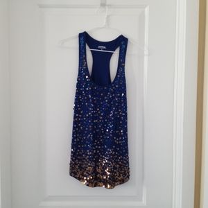 Blue Sequin Tank
